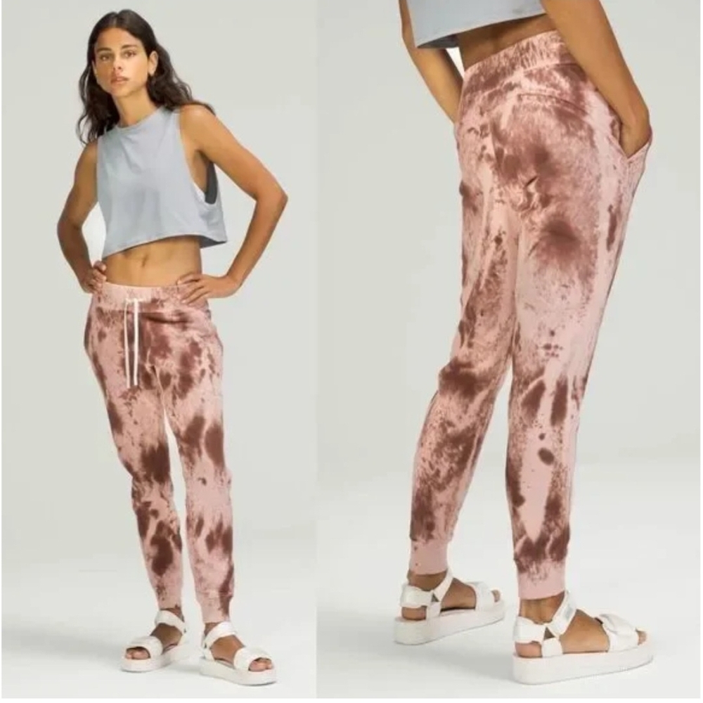 Lululemon Warm Down Joggers Marble Dye Silky French Press Size 6 Athletic